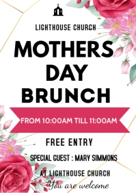 Mothers Day Flyer A3 template