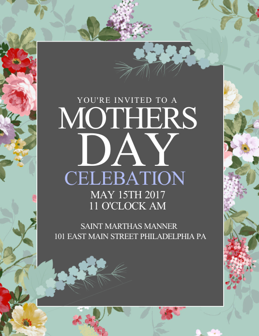 Mothers Day Volante (Carta US) template