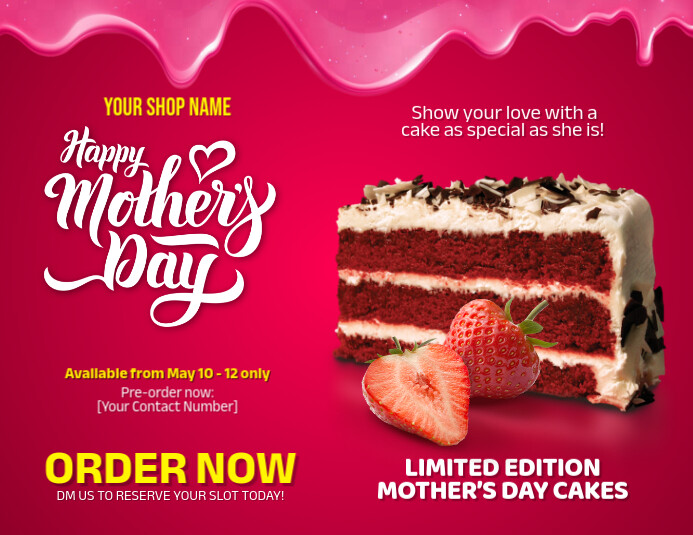 Mothers Day Food Menu Flyer (US Letter) template