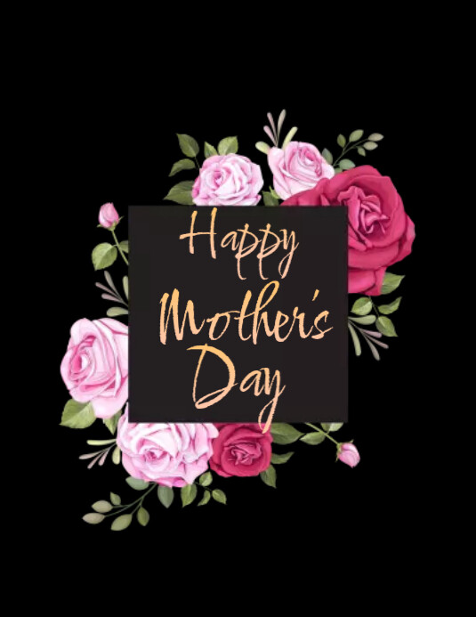 Mothers Day Greeting Cards Flyer (US Letter) template