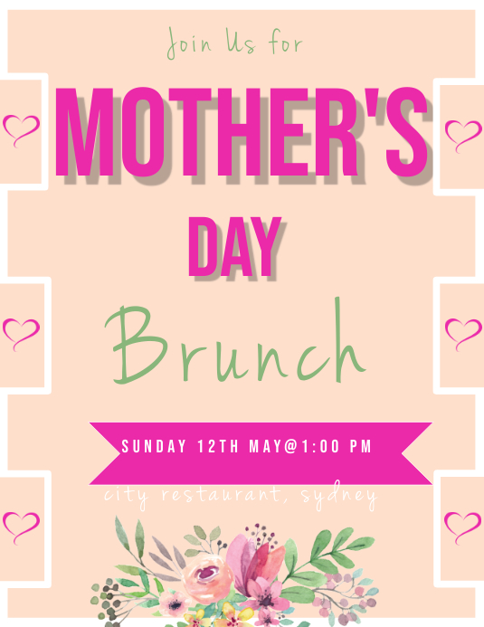 MOTHERS DAY LUNCH INVITATION Template PosterMyWall