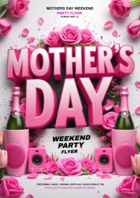 Mothers day party A5 template