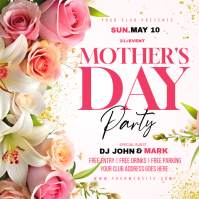 mothers day party flyer Instagram na Post template