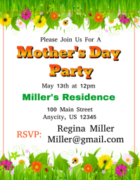 customizable design templates for flower party flyer postermywall