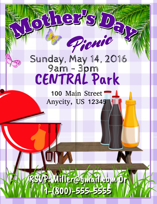 Mothers Day Picnic Folheto (US Letter) template