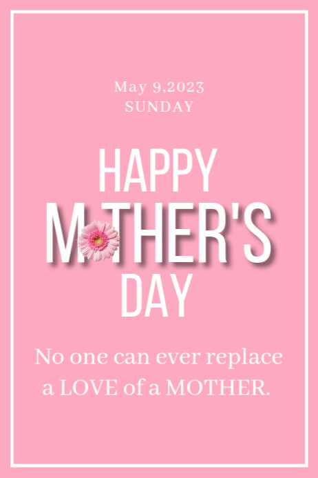 Mothers Day Pink Theme Template | PosterMyWall