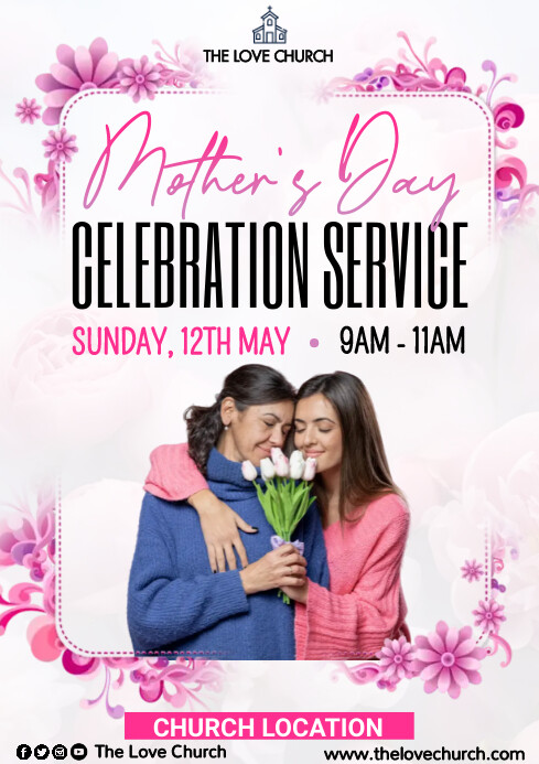 Mothers day service Template | PosterMyWall