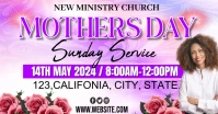 Mothers day Sunday service Facebook template