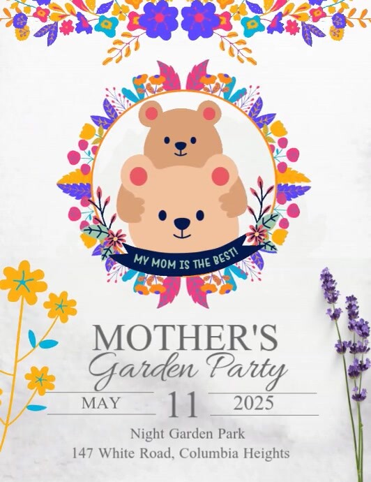 Mothers Garden Party Flyer (US Letter) template