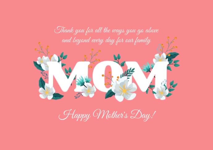 Mother’s Day Greeting A4 template