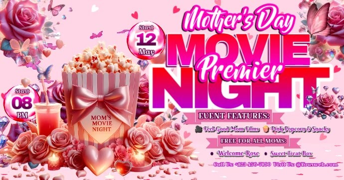 Mother’s Day Movie Premier Night Facebook Shared Image template