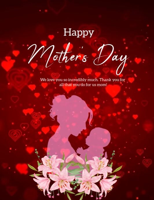 Mother’s Day video Flyer (US Letter) template