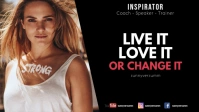 Motivation Quotes Inspirational Woman Power Facebook-Covervideo (16:9) template