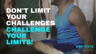 Motivation Quotes Sport Fitness Center Gym Ad Vídeo de portada de Facebook (16:9) template