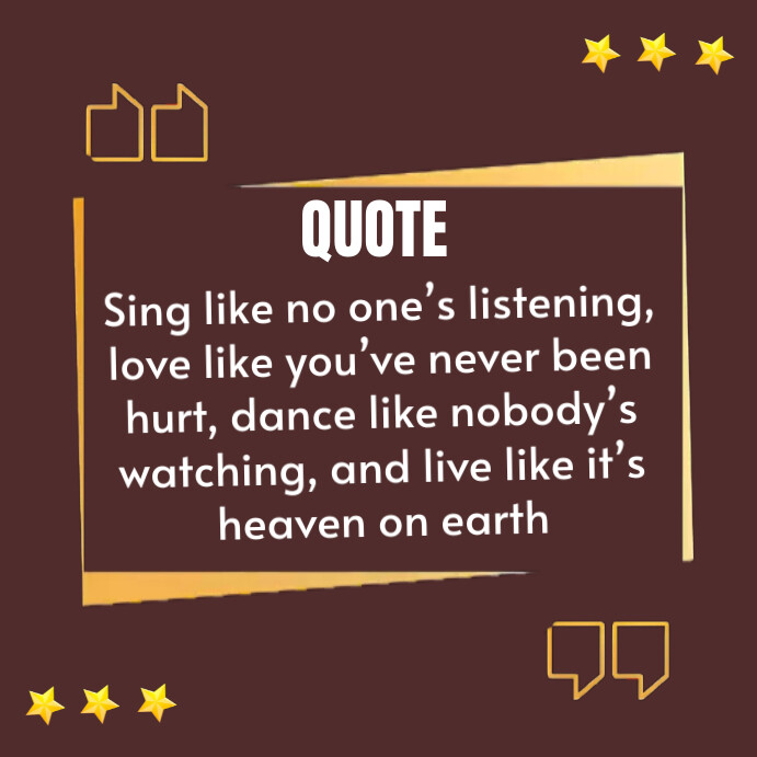 Motivational and inspirational quote flyer Instagram Post template