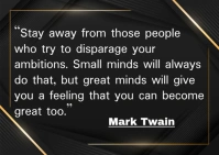 Motivational and inspirational quotes Postal template