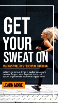 motivational fitness advertisement personal t Instagram Story template
