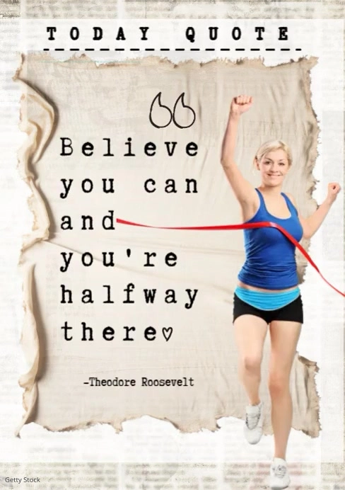 motivational quote a4 template