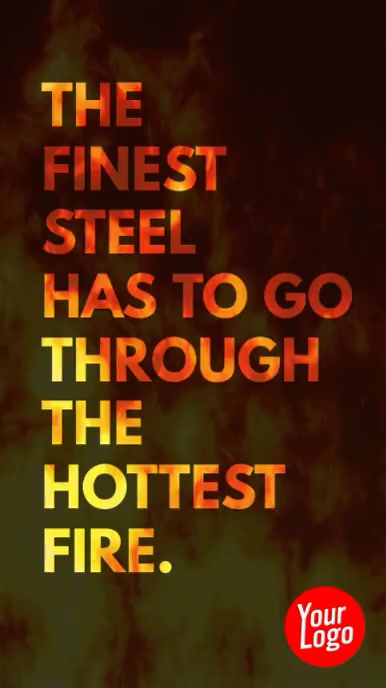 Motivation Fire Example Motivational Quote Fire Animation Story Template | PosterMyWall