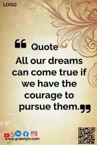 Motivational quote on a brown paper design template