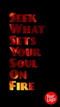 Motivational Quote Soul Fire Story Digital Display (9:16) template