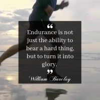 Motivational Running Fitness Quote Video Flyer template