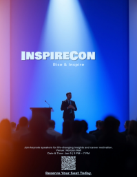 Blue InspireCon Conference Flyer Template