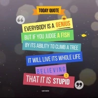 motivational today quote Square video template