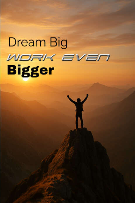 Motivational Wall Quote Poster Plakkaat template