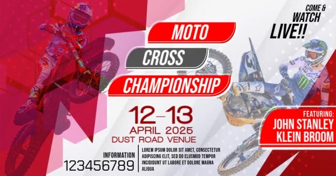 Moto Cross Campionship Flyer Template | PosterMyWall
