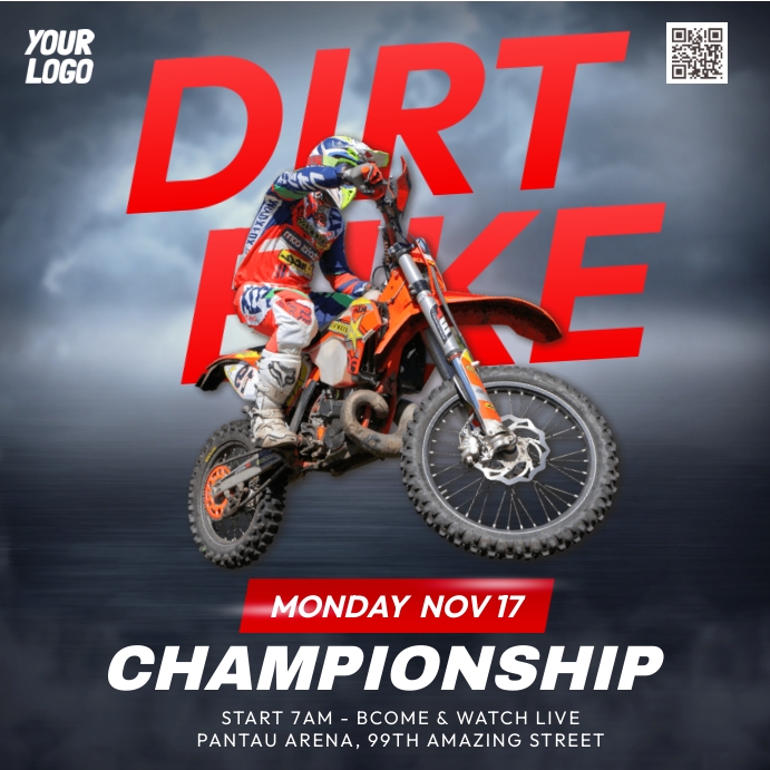 Plantilla de Moto Cross Event Flyer | PosterMyWall