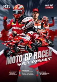 Moto gp racing championship A5 template