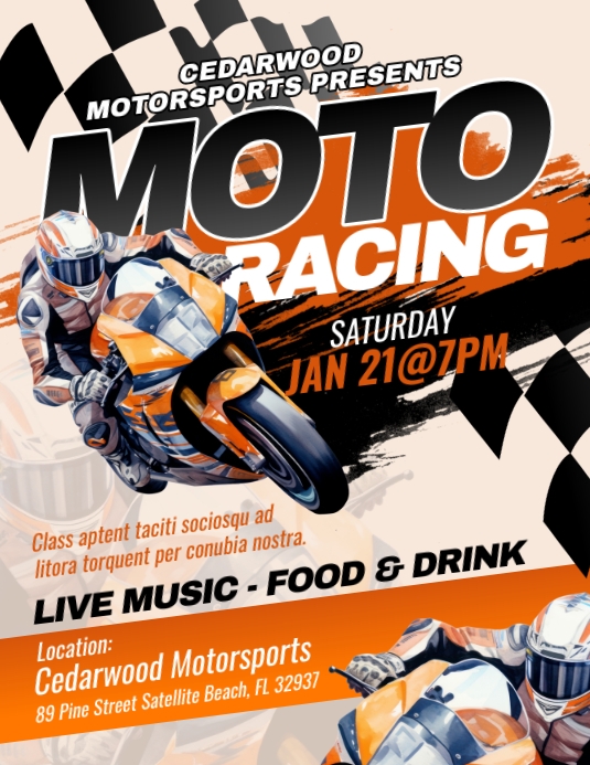 Copy of Moto Racing Flyer | PosterMyWall