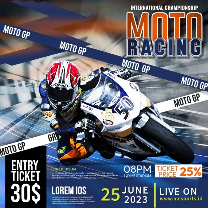 Advert About Motor Racing Copy of Moto Racing Video Ads | PosterMyWall