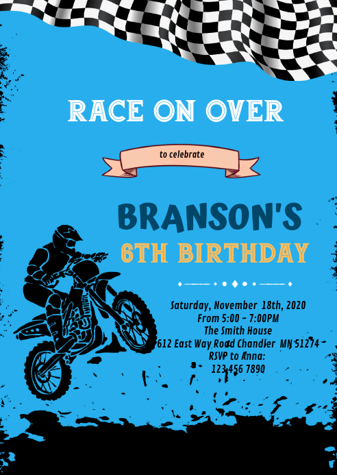 Modele Invitation D Anniversaire De Motocross Postermywall Modele Invitation D Anniversaire De Motocross Postermywall