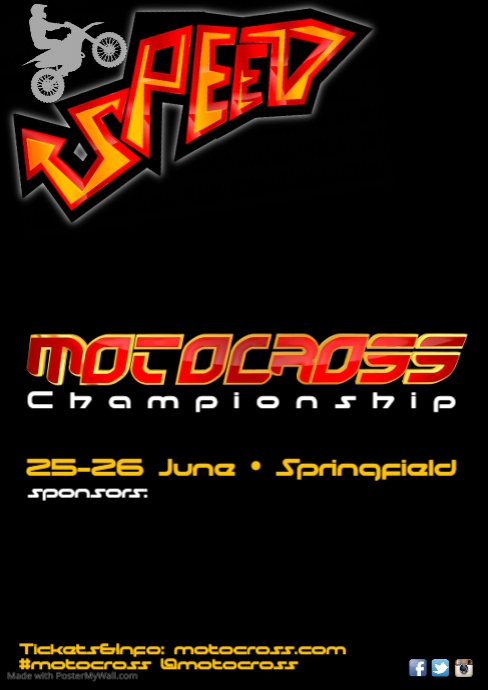 Motocross Championship Poster Vorlage Postermywall