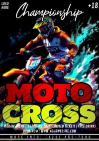 MotoCross Event A4 template