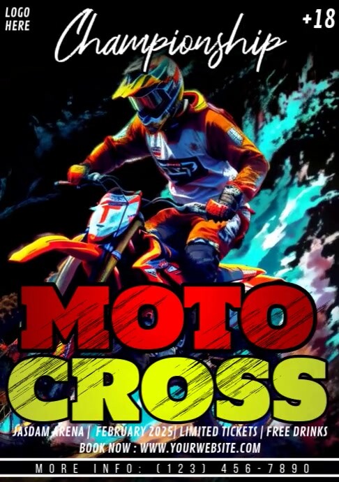 MotoCross Event A4 template