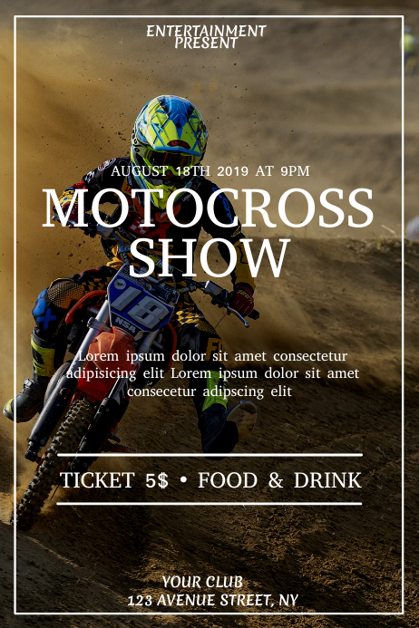Copy of Motocross event flyer template | PosterMyWall