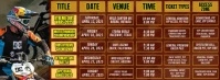 motocross event schedule Foto Sampul Facebook template