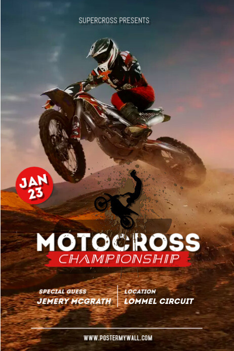 Motocross Events Poster template