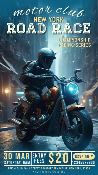 Motor Bike Race Template | PosterMyWall