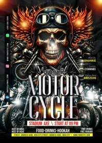 MOTOR CYCLE A6 template