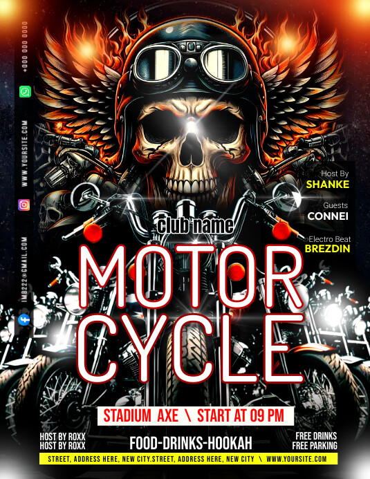 MOTOR CYCLE Flyer (US Letter) template