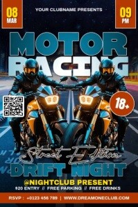 Motor Racing Ads Poster template