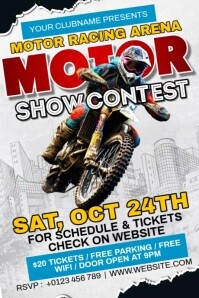 Motor Show Contest Poster template