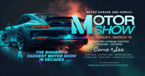 Motor Show Facebook Shared Image Obraz udostępniany na Facebooku template