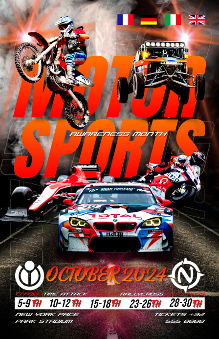 Professional Racing Flyers MOTOR SPORTS FLYER Template | PosterMyWall