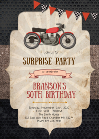 15 760 Motorbike Birthday Invitation Customizable Design Templates Postermywall