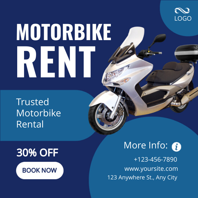 Motorbike Rent Template | PosterMyWall